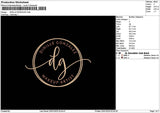 Dinillecircle Embroidery File 6 sizes