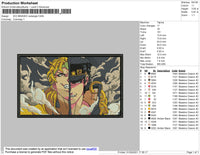 Dio Brando Embroidery File 4 size