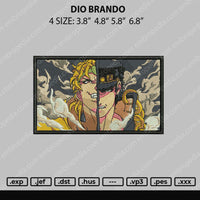 Dio Brando Embroidery File 4 size