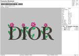 D Flowers V3 Embroidery File 7 sizes