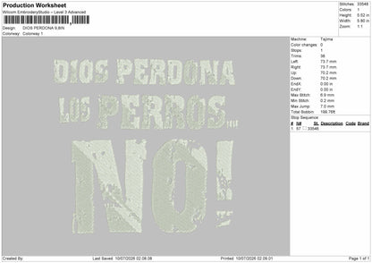Diostext Embroidery Machine Design File 6 sizes