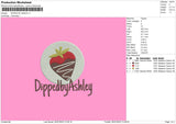 Dipped Embroidery File 6 sizes