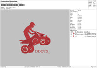 Dirt Bike V1 Embroidery File 4 sizes