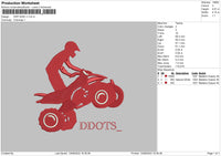 Dirt Bike V1 Embroidery File 4 sizes