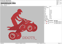 Dirt Bike V1 Embroidery File 4 sizes