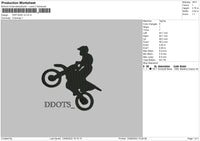 Dirt Bike V2 Embroidery File 4 sizes