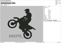 Dirt Bike V2 Embroidery File 4 sizes