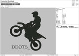 Dirt Bike V2 Embroidery File 4 sizes