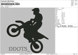 Dirt Bike V2 Embroidery File 4 sizes
