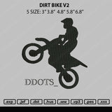 Dirt Bike V2 Embroidery File 4 sizes
