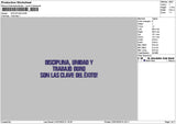 Disciplinatext Embroidery File 6 sizes