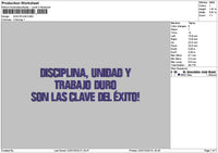 Disciplinatext Embroidery File 6 sizes