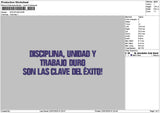 Disciplinatext Embroidery File 6 sizes