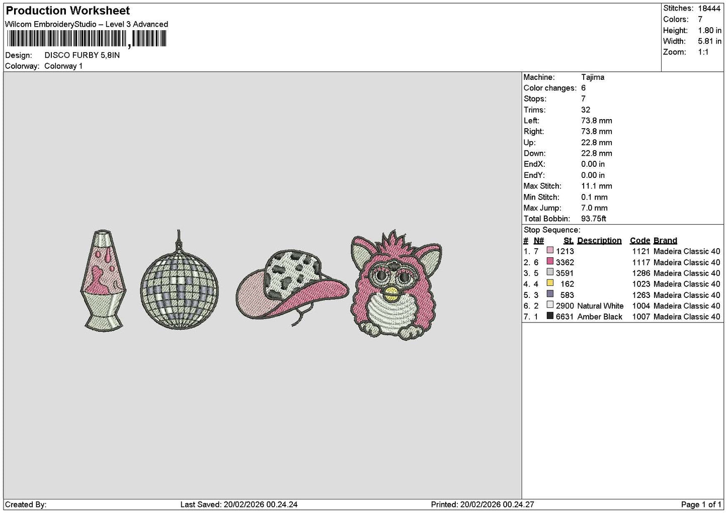 Hat Icons 1902 Embroidery File 6 sizes
