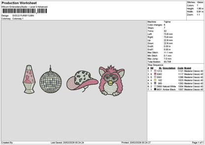 Hat Icons 1902 Embroidery File 6 sizes
