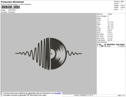 Disk Embroidery File 4 Size