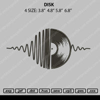 Disk Embroidery File 4 Size