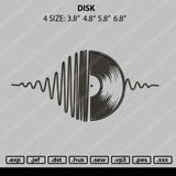 Disk Embroidery File 4 Size