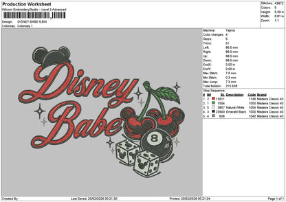 Babetext 1902 Embroidery File 6 sizes