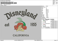 Dland Ariel Embroidery File 6 sizes