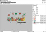 Disneyland Christmas Embroidery File 6 sizes