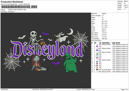 Dland Horror Embroidery Machine Design File 6 sizes