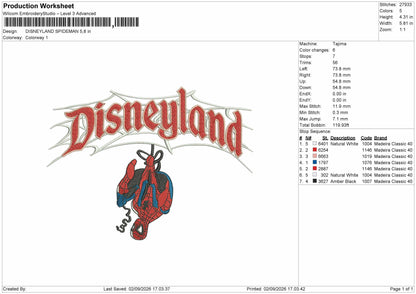 Dland Spider Embroidery Machine Design File 6 sizes