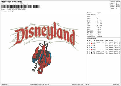 Dland Spider Embroidery Machine Design File 6 sizes