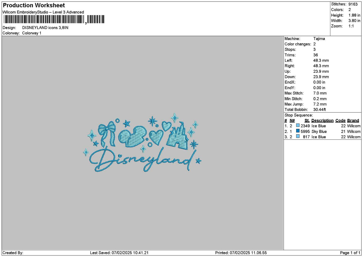 Dland Icons 01 Embroidery File 6 sizes