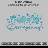 Dland Icons 01 Embroidery File 6 sizes