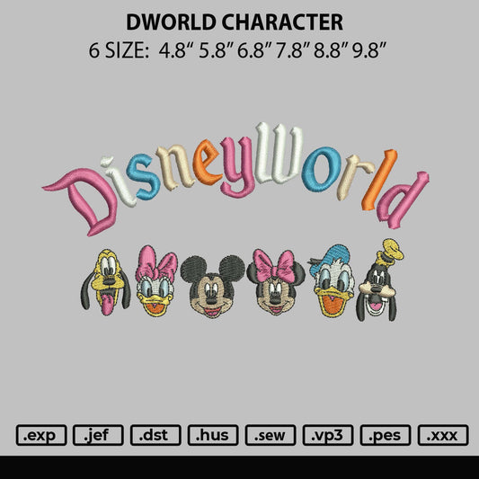 Dword Characther Embroidery File 6 sizes