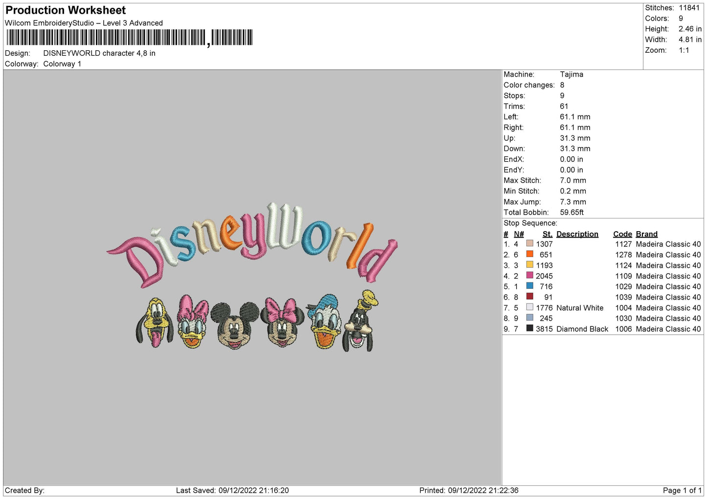 Dword Characther Embroidery File 6 sizes