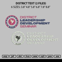 District Text Embroidery 2 Files