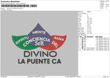 Divino La Puente Ca Embroidery File 4 size