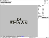 DJ Emaan Embroidery File 4 size