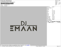 DJ Emaan Embroidery File 4 size
