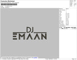 DJ Emaan Embroidery File 4 size