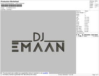 DJ Emaan Embroidery File 4 size