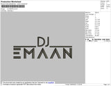 DJ Emaan Embroidery File 4 size