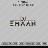 DJ Emaan Embroidery File 4 size