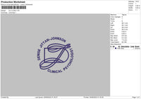 Dj Circle Embroidery File 6 sizes