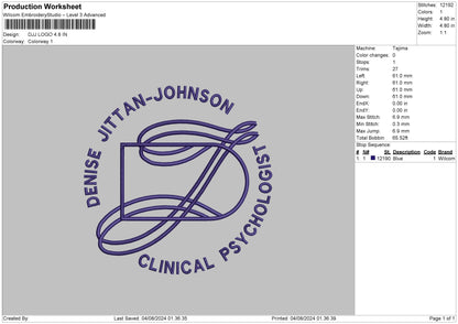 Dj Circle Embroidery File 6 sizes