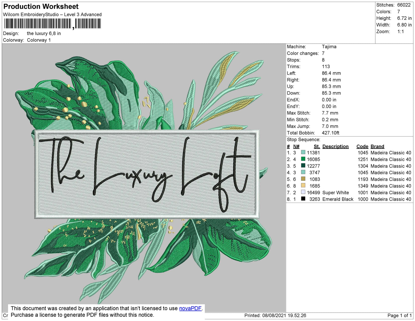 The Luxury Embroidery File 4 size