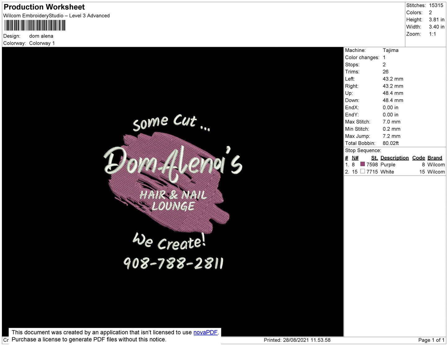 Dom Alena's Embroidery File 4 size