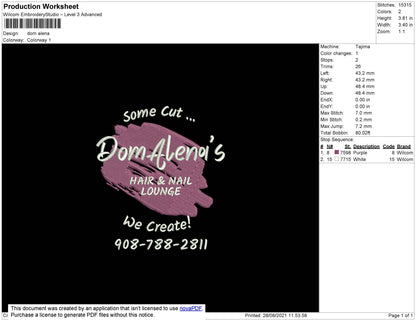 Dom Alena's Embroidery File 4 size