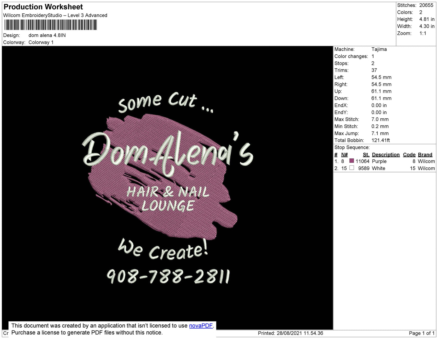 Dom Alena's Embroidery File 4 size