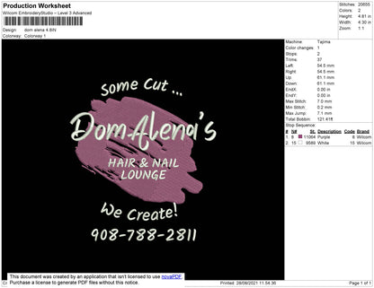 Dom Alena's Embroidery File 4 size