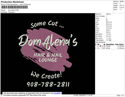 Dom Alena's Embroidery File 4 size