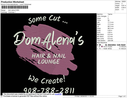 Dom Alena's Embroidery File 4 size