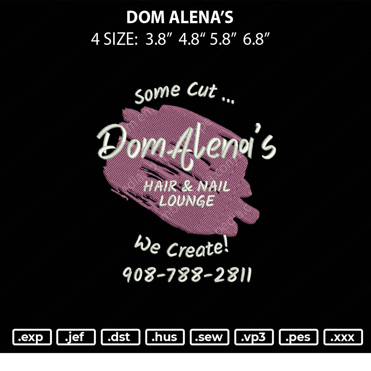 Dom Alena's Embroidery File 4 size